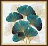 Ginkgo biloba- 3 strands 11CT Stamped Cross Stitch