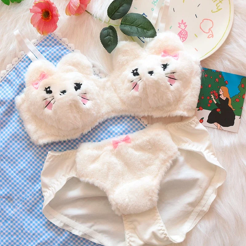 Super Cute Plush Kitty Underwear Set SS2300