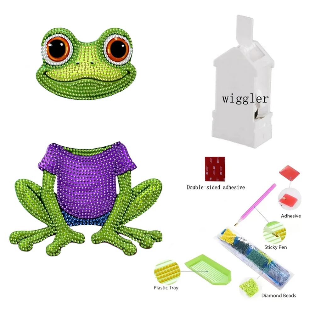 DIY Frog Acrylic Shaking Head Table Top Special Shaped Drill Diamond Painting Ornament Kits
