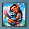 Disney stitch-plein diamant rond peinture-30 * 30cm