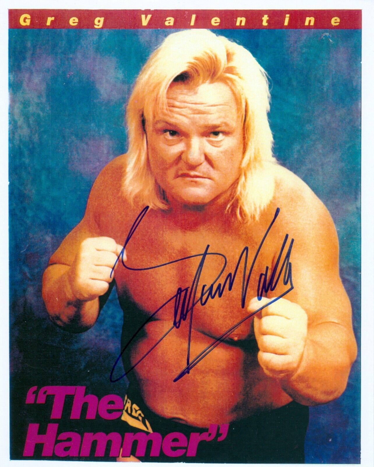 GREG HAMMER VALENTINE WWF WWE SIGNED AUTOGRAPH 8X10 Photo Poster painting #2 W/ PROOF