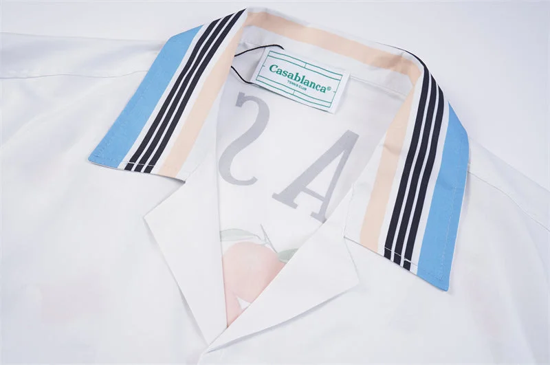 Casablanca 2023 new silk short-sleeved shirt