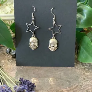 pornhint Pornhint Silver Circus Skulls - Goth - Nature - Pagan - Witchy - Warrior- Alternative - Mystical Twists -Hypoallergenic