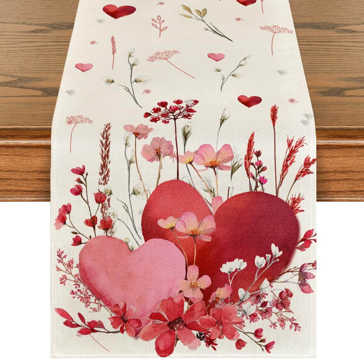 Wedding Love Hearts Table Runner