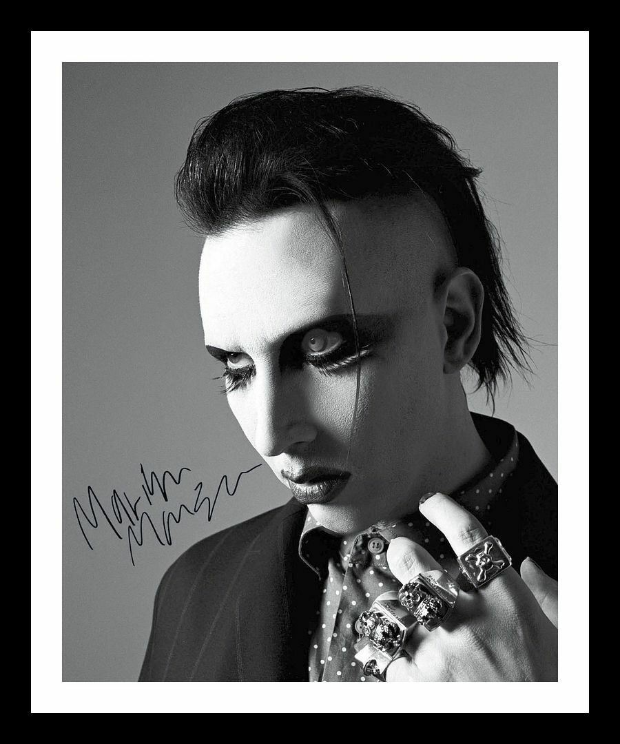 Marilyn Manson Autograph Signed & Framed Photo Poster painting 1