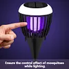 Solar Light Bug Zapper Waterproof Outdoor Mosquito Killer Solar Powered Fly Trap