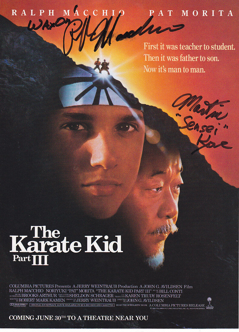 Karate Kid III Photo Poster painting signed by Ralph Macchio & Martin Kove