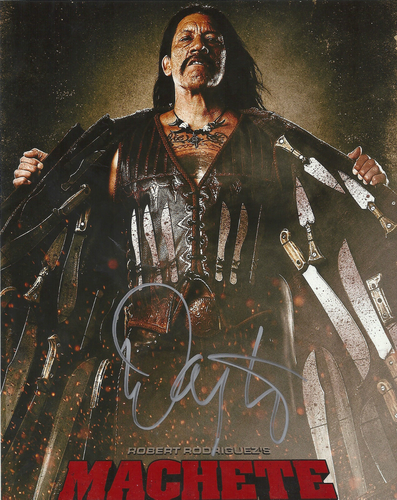 DANNY TREJO 'MACHETTE' MACHETTE KILLS SIGNED 8X10 PICTURE *COA 1