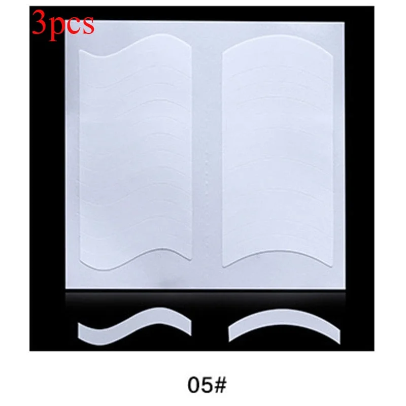 1 Sheet White French Manicure Strip Nail Art Form Fringe Tip Guides Sticker DIY Line Tips Decoration Tool-Nail Inspo