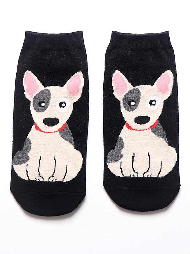 Cotton Dog Jacquard Socks