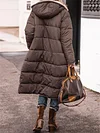 Women's Long Hooded Jacket Fleece Soft Reversible Coat