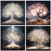 4Pcs/set Diamond Painting-DIY Full Round Drill Tree(30*30CM)