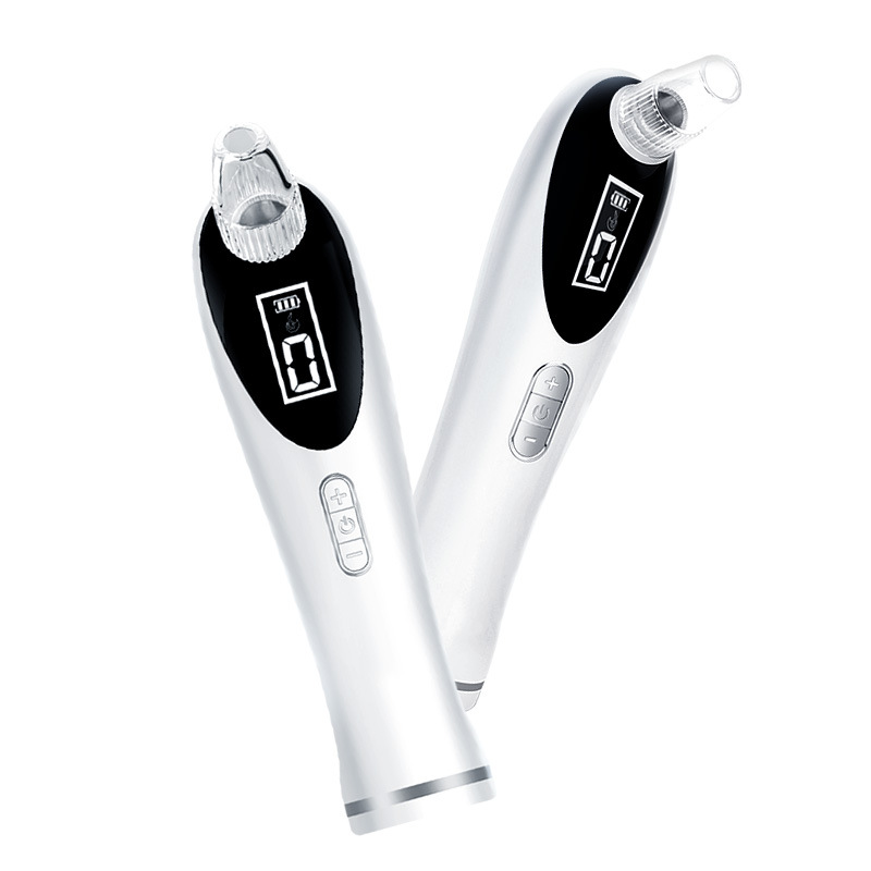 Blackhead Remover Vacuum with LCD Display - 5 Adjustable Suction Levels USB Rechargeable Pore Cleaner 