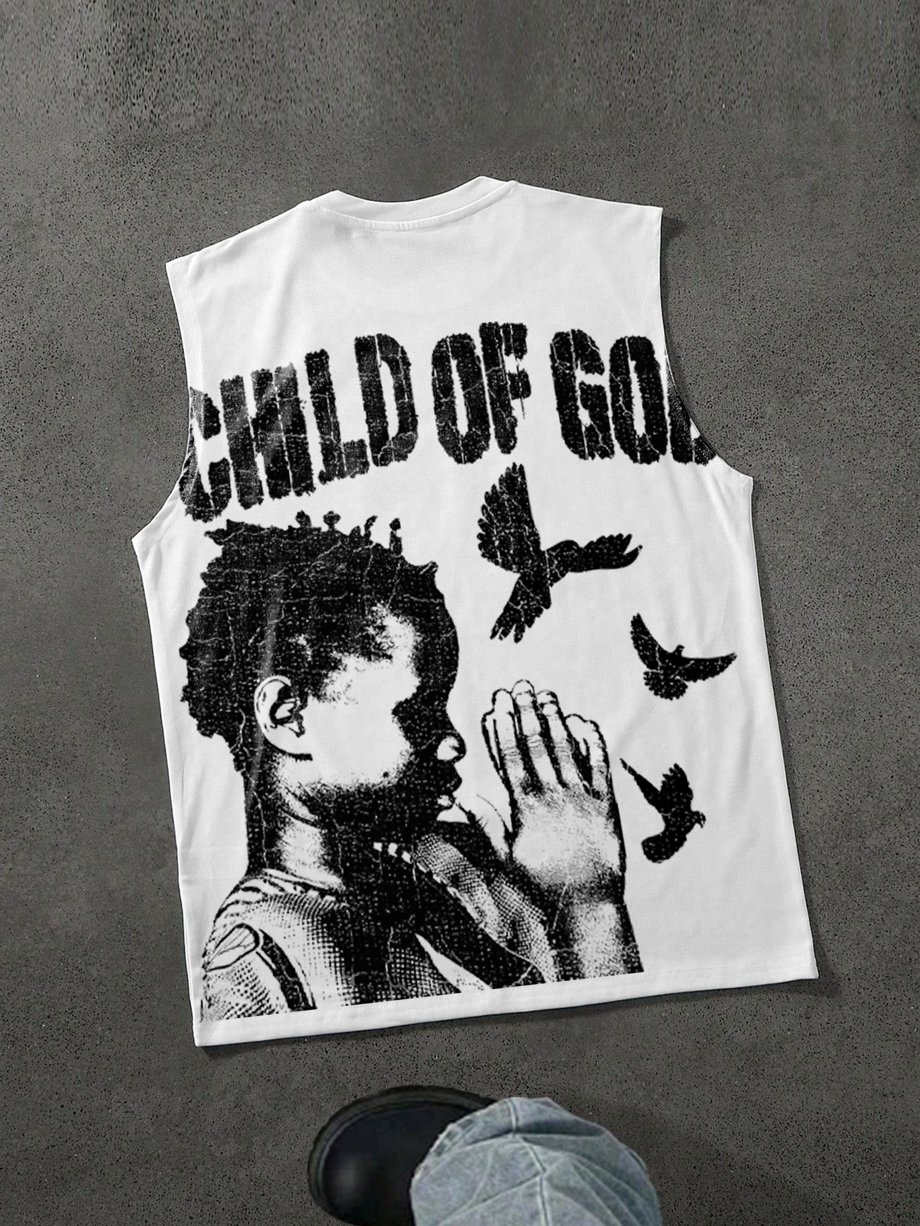 Child Of God Praying For Peace Print Tank Top