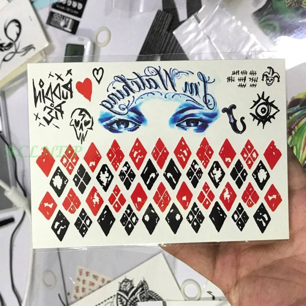 Waterproof Temporary Tattoo Sticker joker clown tatto flash tatoo fake for men girl women
