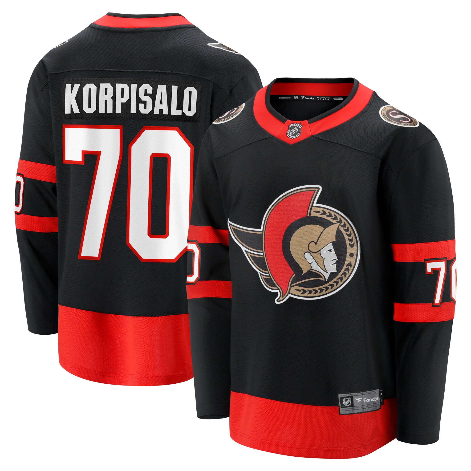 Joonas Korpisalo Ottawa Senators Fanatics Home Breakaway Jersey – Black mysite