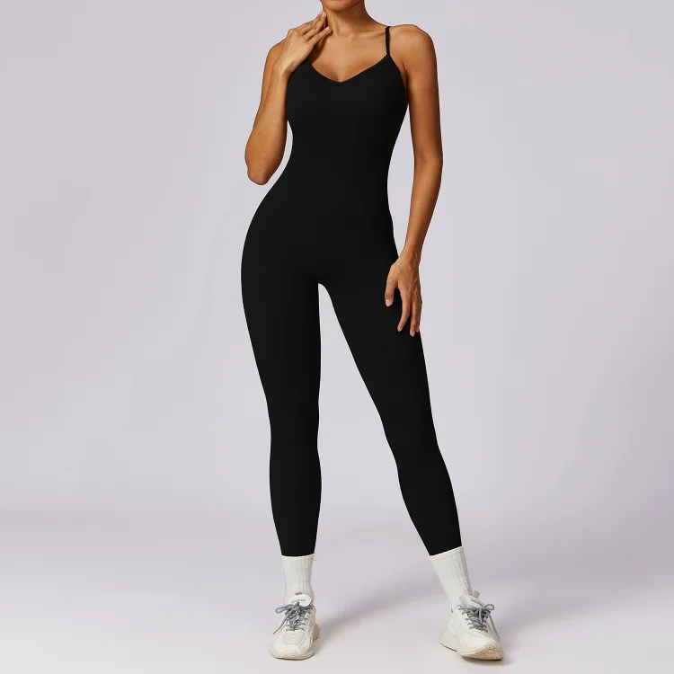  PASUXI Hot Selling  Summer Casual One Piece Jumpsuit Sports Workout Yoga Wear Seamless Gym Jumpsuit Women huanwei