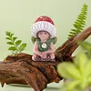 Mushroom Gnome Elf Ornaments Resin Miniature Fairy Figurine for Home Decorations