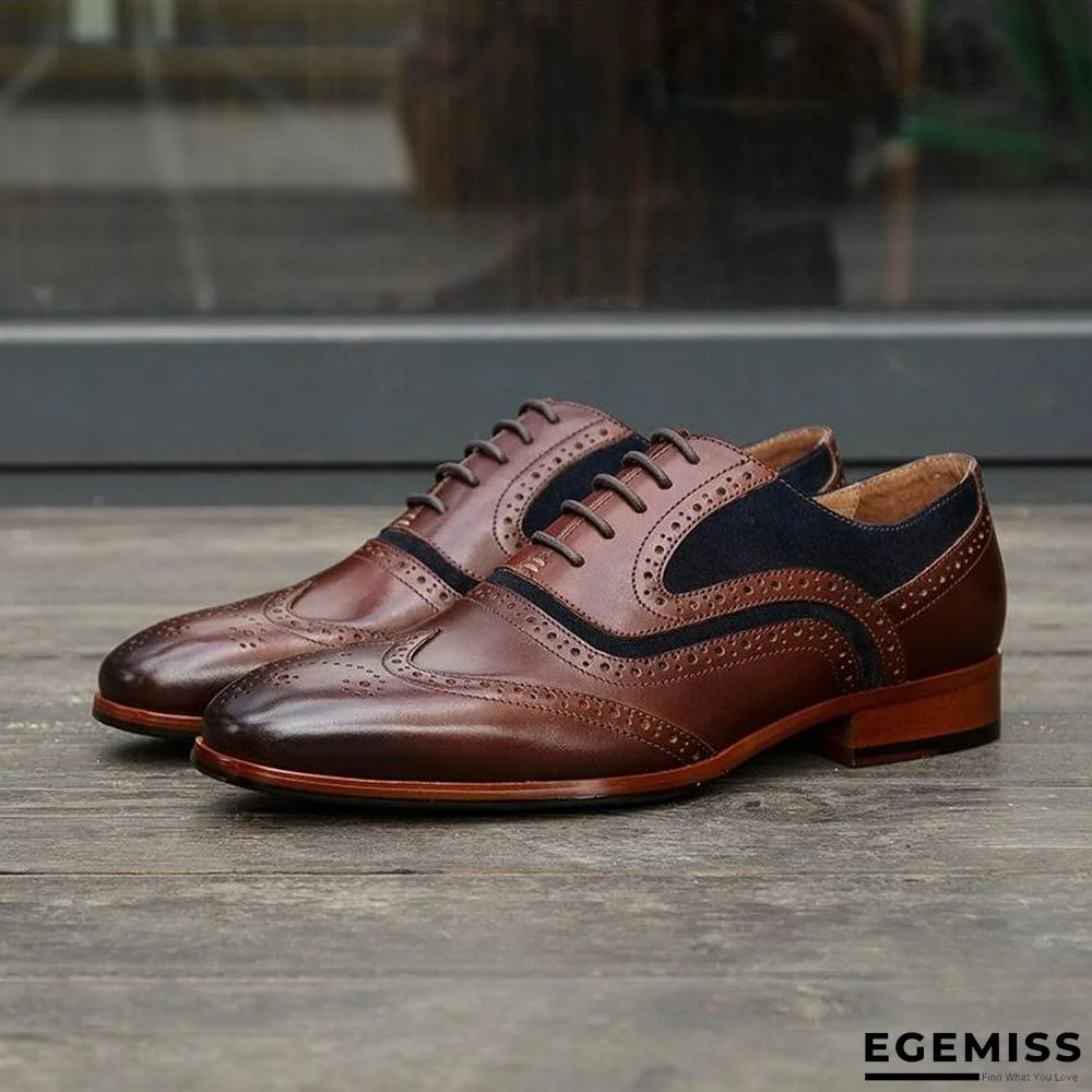 Men's Business Brogue Leather Shoes | EGEMISS