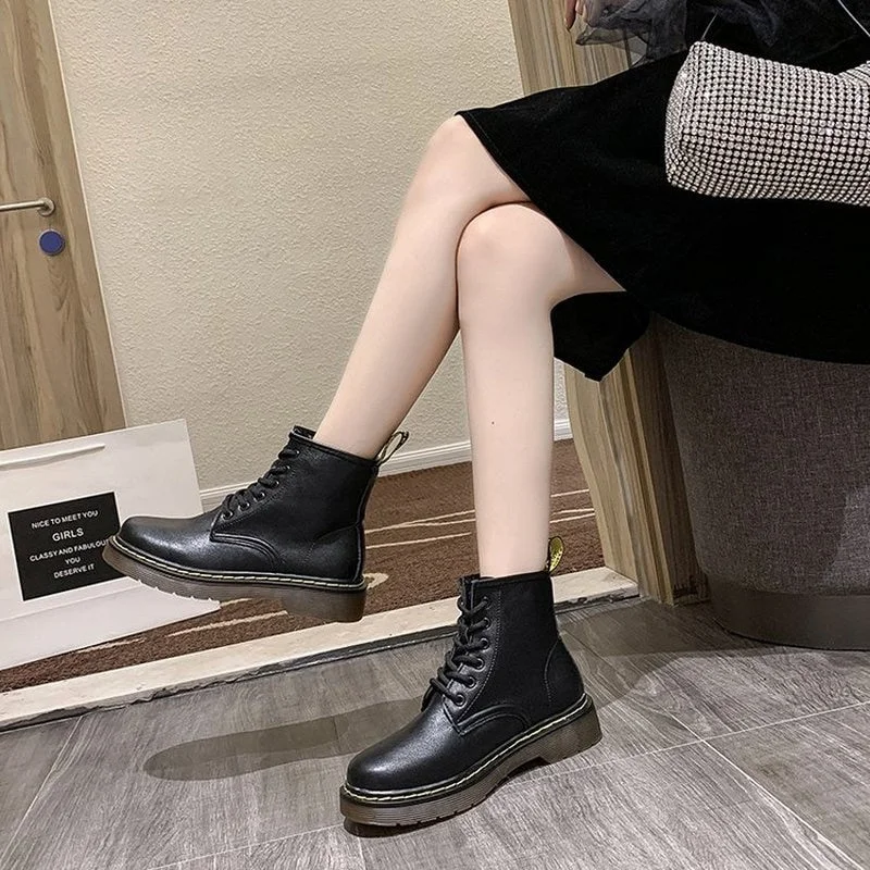 Martin boots women's summer thin British style 2021 new single boots eight-hole leather white breathable short boots bottes