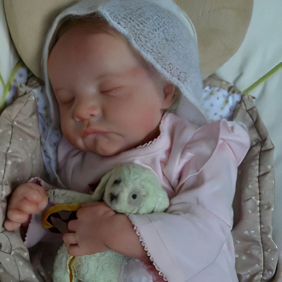 [New Series!] Real Newborn Reborn Baby Girl Realistic 12'' Eyes Closed Reborn Baby Doll Named Emersyn