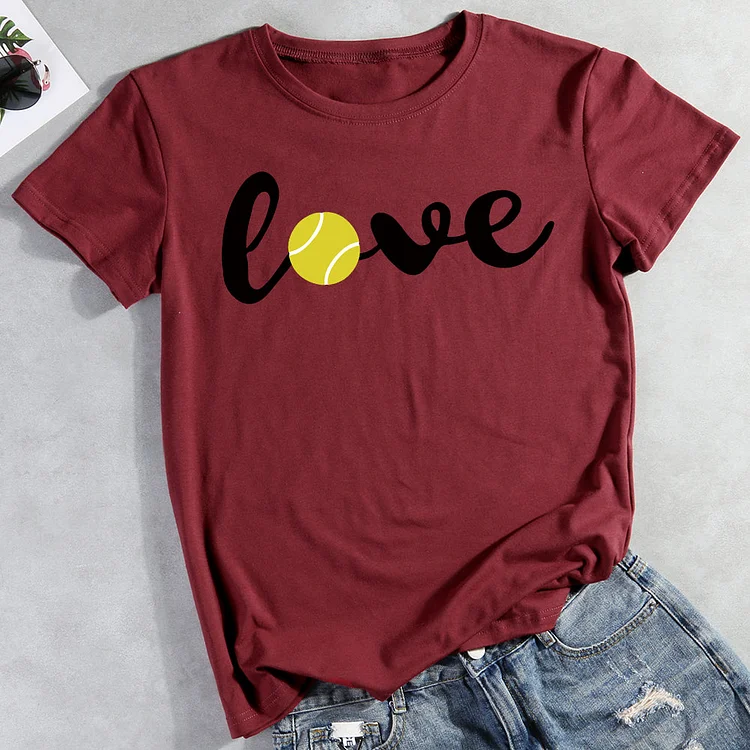 Love tennis T-shirt Tee -013573-Annaletters