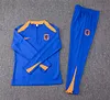 Joyfball 2024 Netherlands Half-Pull Training Suit Colorful Blue Football Shirt 1:1 Thai Quality