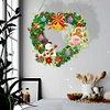 DIY Special Shaped Diamond Painting Wall Decor Wreath Hanging Kit(Love Snowman Cookie Man)