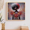 Elegante schwarze Sch&ouml;nheit - speziell geformtes Diamantgem&auml;lde - 30*30cm