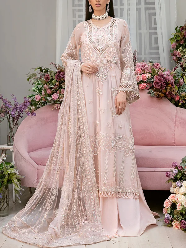 Elegant Indian Ladies Suit with Chiffon Temperament Women's Suits