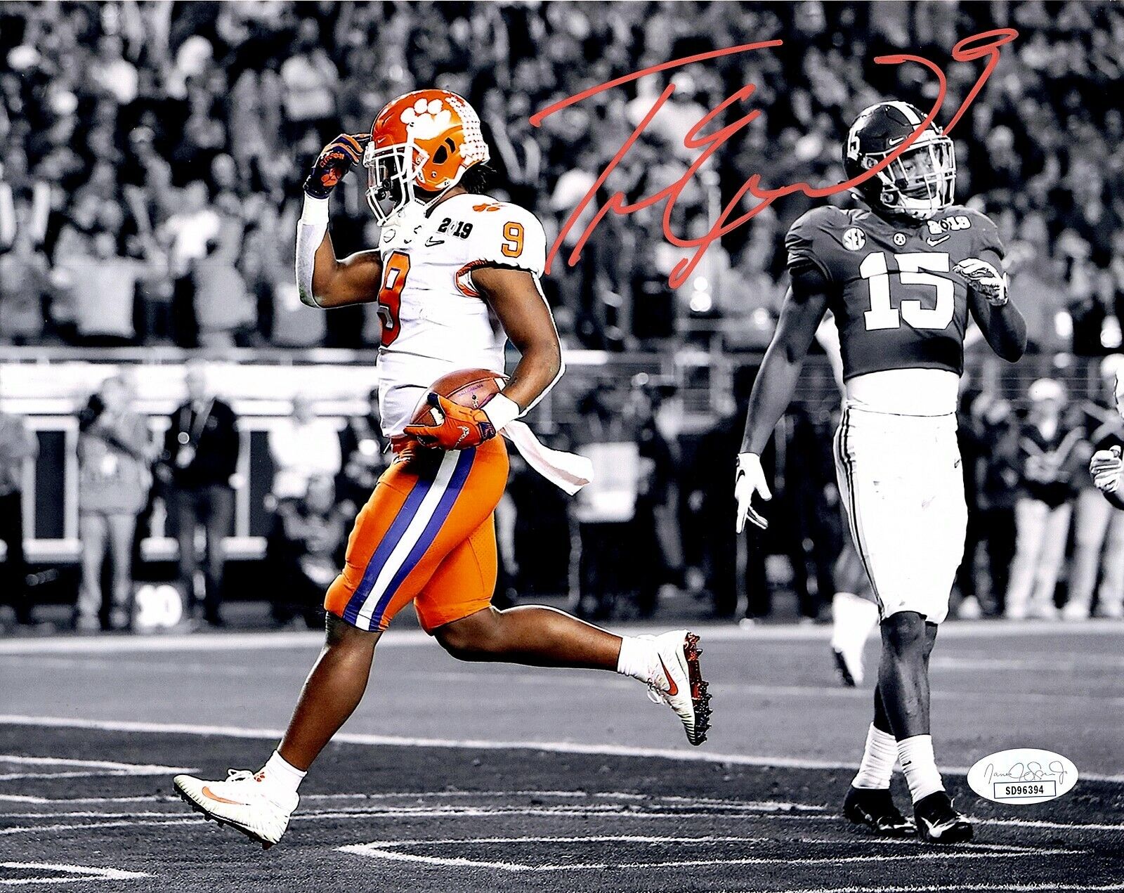 TRAVIS ETIENNE Autograph Hand SIGNED CLEMSON TIGERS 8x10 Photo Poster painting JSA CERTIFIED