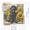 Teddy-rond noir drill diamond painting-40*40cm