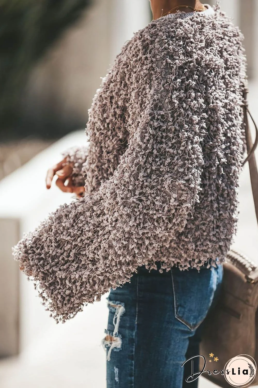 Noble Textured Pullover Sweater Grey