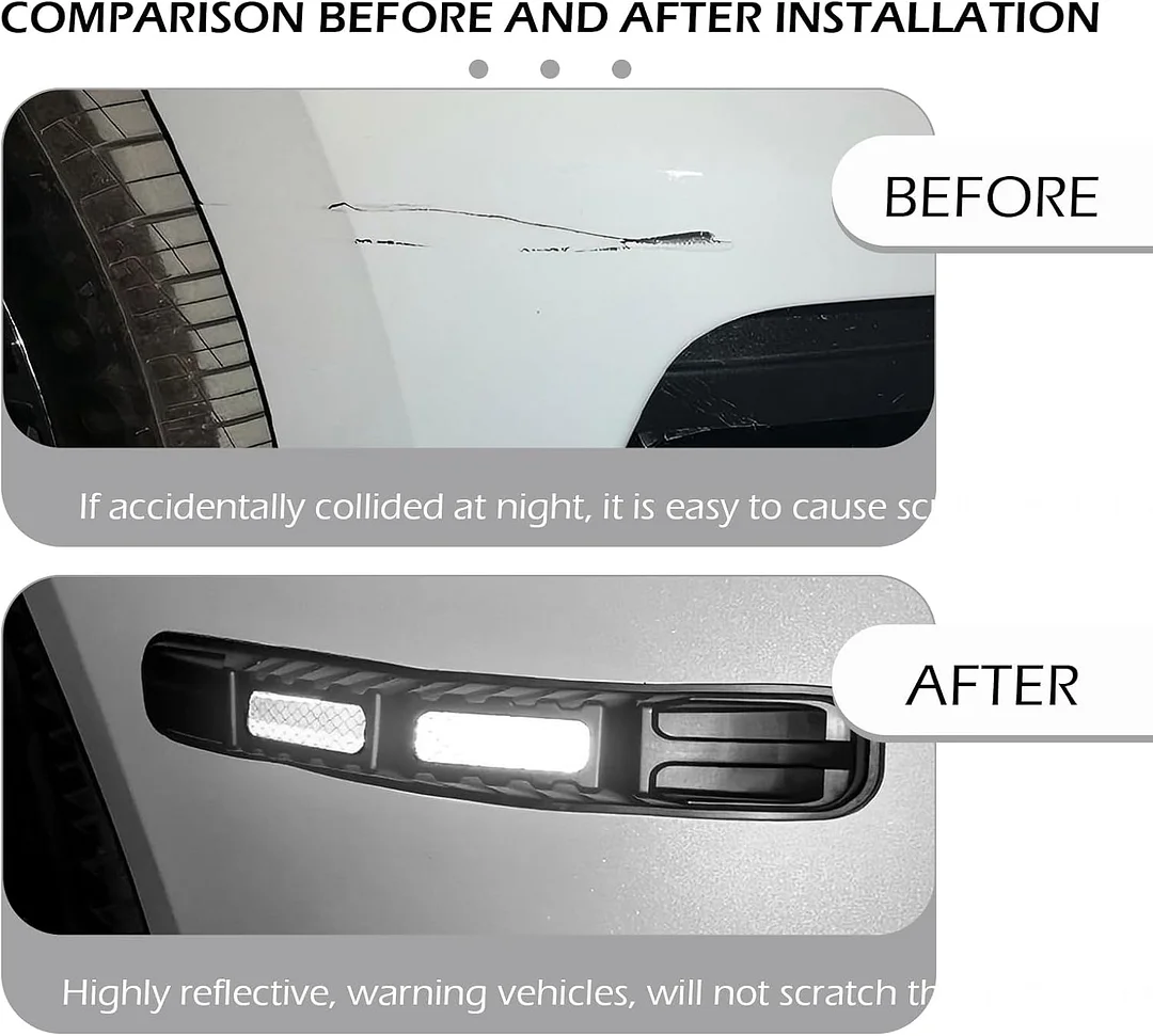 Car bumper protection strip, anti-collision foldable bumper protection strip, with strong reflective patches