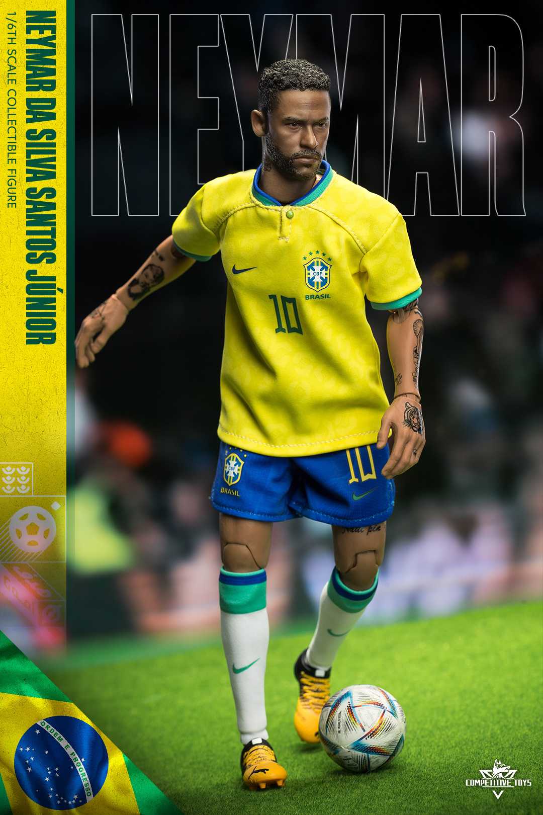 Competitive Toys Com003 1/6 Action Figure 2022 World Cup Player Neymar