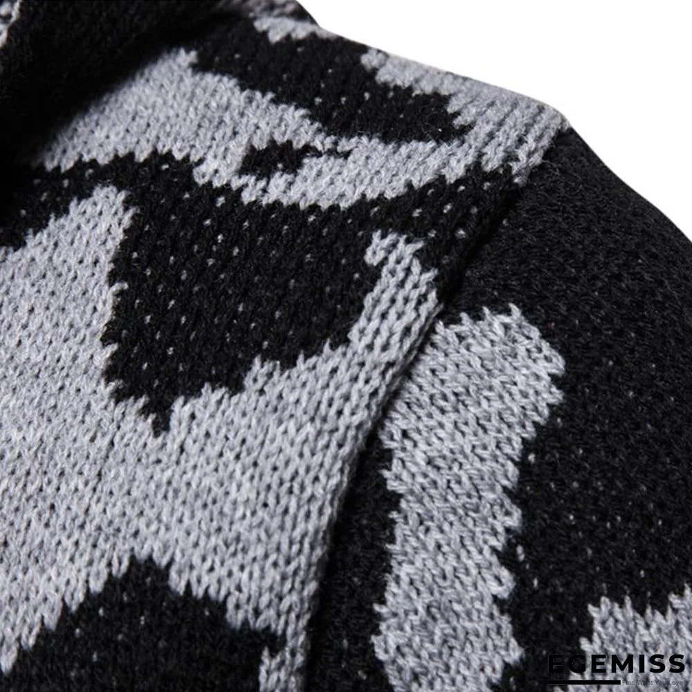 Men Casual Sweater Cardigan Men Winter Hooded Neck Quality Knitted Brand Male Sweaters large size | EGEMISS