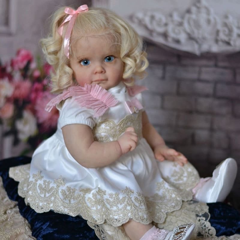 [New!!]17&22 Inch Handmade Realistic Smooth Touch Weighted Reborn Toddler Doll Girl Virginia