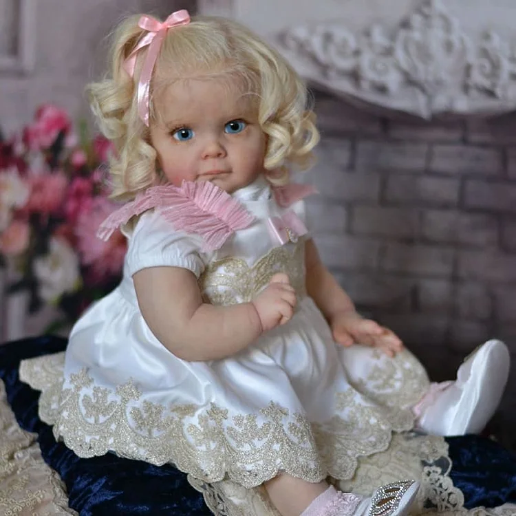 [New!!]17&22 Inch Handmade Realistic Smooth Touch Weighted Reborn Toddler Doll Girl Virginia Rebornartdoll® RSAW-Rebornartdoll®
