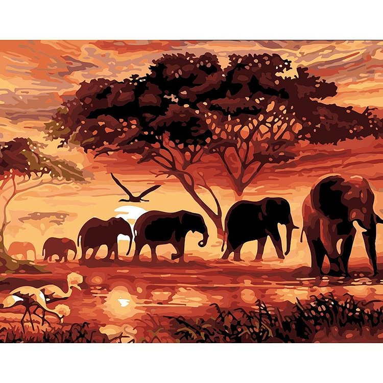 Animal Worlds - Partial Round Drill Diamond Painting - 33x25cm(Canvas)