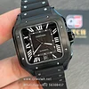 Cartier Santos Large WSSA0039 Black ADLC Steel Rubber strap 40mm Super Clone