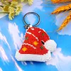 Santa Hat Beaded Counted Cross Stitch Ornament Kit DIY Cross Stitch Keyring