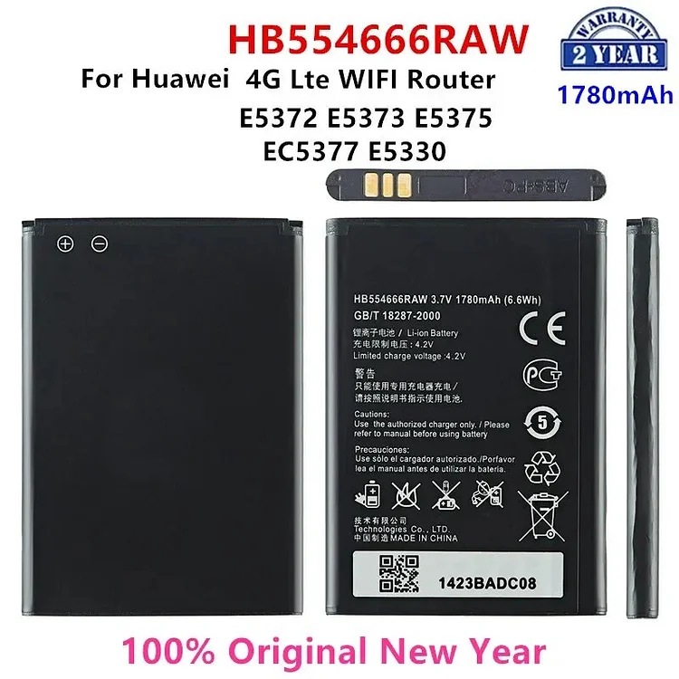 Orginal  HB554666RAW 1780mAh Battery For HUAWEI 4G Lte WIFI Router E5372 E5373 E5375 EC5377 E5330 Batteries
