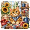 Country Kitchen Orange Cat-11CT Stamped Cross Stitch 50&times;50cm/19.7&times;19.7in tapestrymarket
