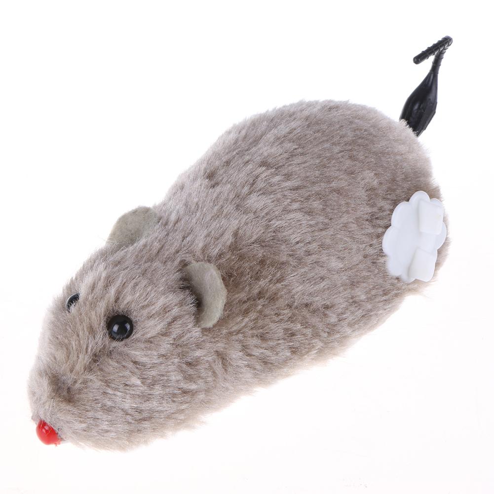 

Clockwork Mouse Toy for Cat Dog Plush Rat Mechanical Motion Interactive Toy, White, 501 Original