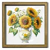 Diamond Painting Wooden Double-Sided Vase of sunflowers Ornaments Kit with Photo Frame Desktop