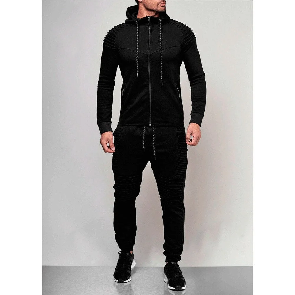 Tracksuit men sport suit running gym clothing casual hoodies tracksuit set men zipper sweatshirt+pant jogger suit chandal hombre