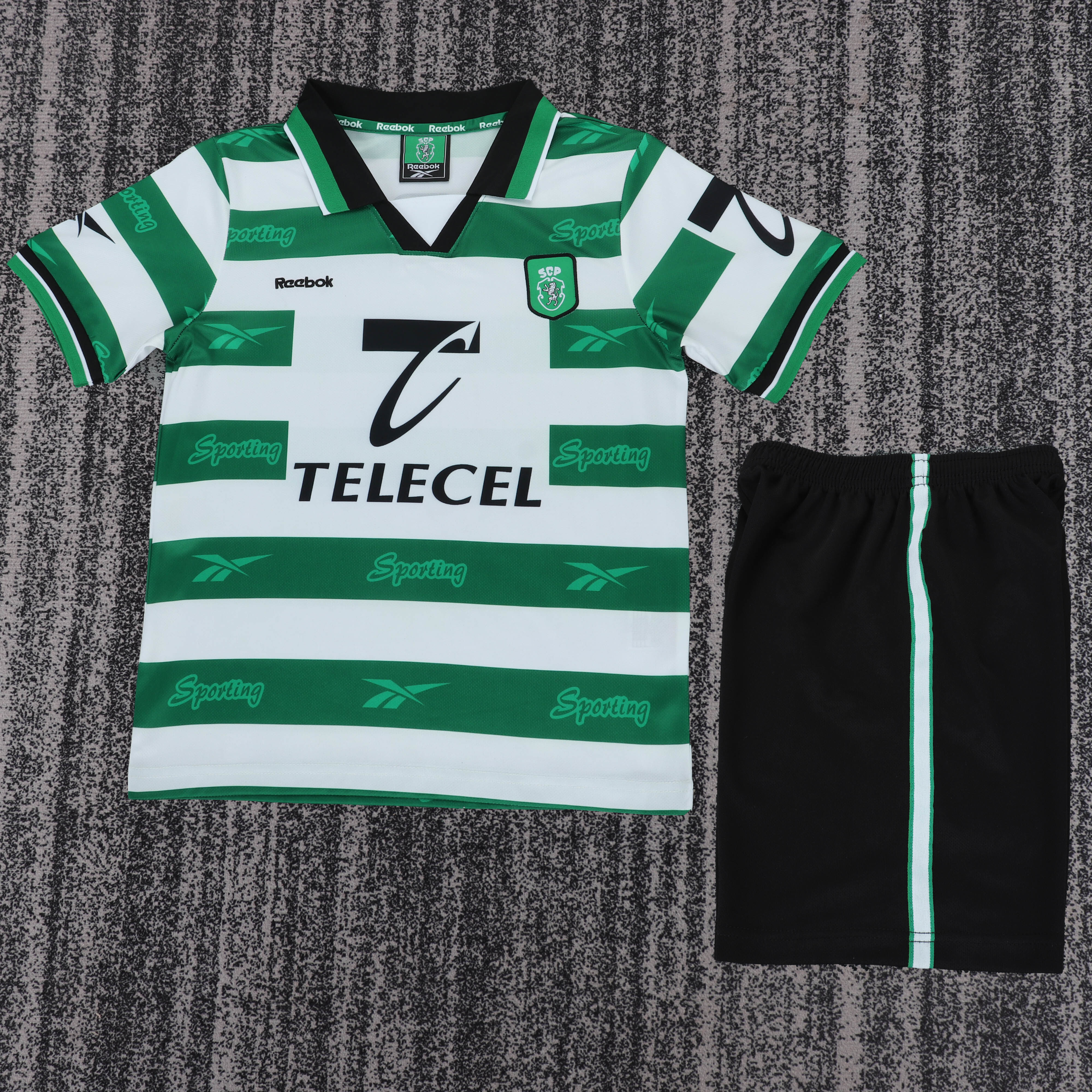 1999-2000 Kids Size Retro Sporting Lisbon Home Football Shirt