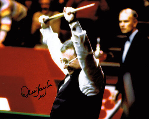 Dennis Taylor ORIGINAL SIGNED Autograph 1985 Snooker Win 10x8 Photo Poster painting AFTAL RD COA