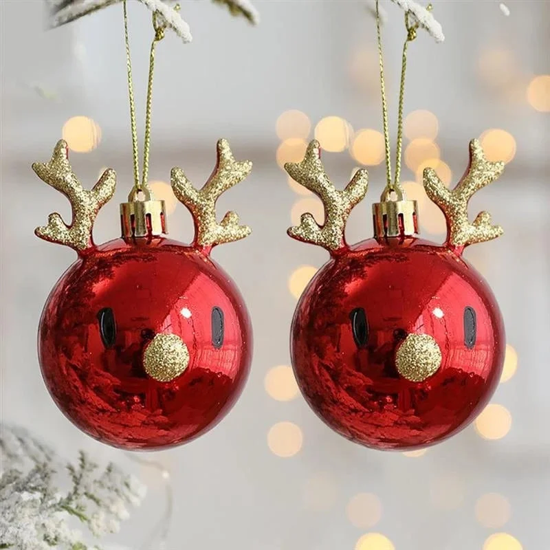 2Pcs Christmas Balls Ornaments