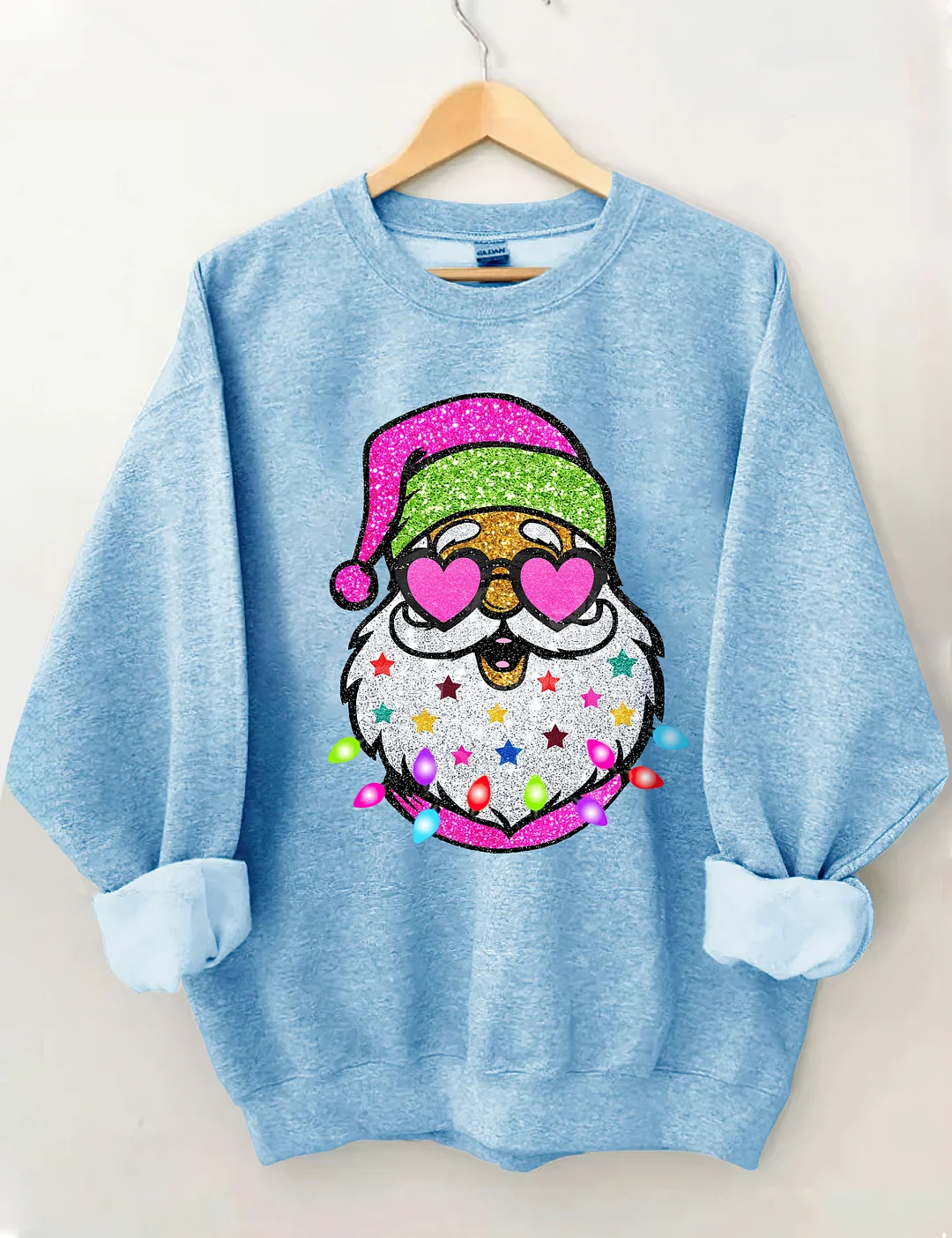 Santa With Sunglasses Sweatshirt